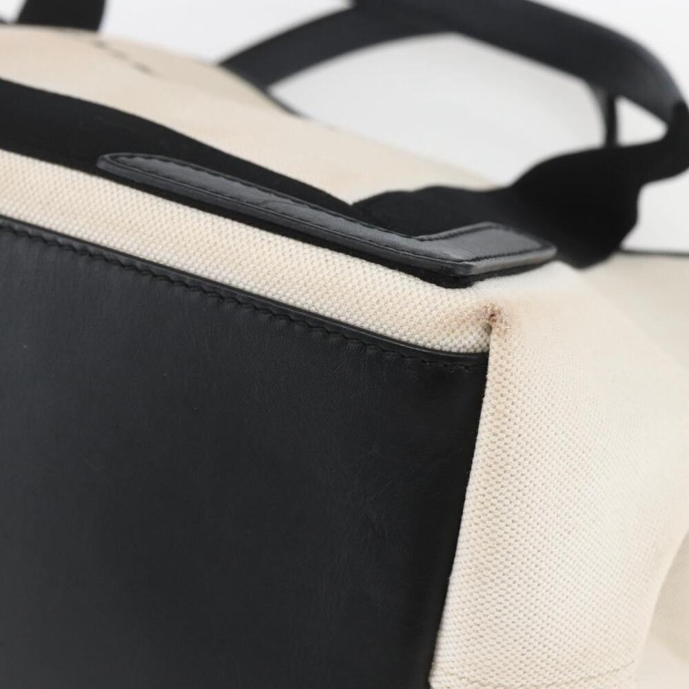 BALENCIAGA Navy kabas M Hand Bag Canvas White Black Silver 339933 Auth BA9416 - Picture 9 of 16
